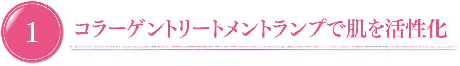 コラーゲントリートメントランプで肌を活性化