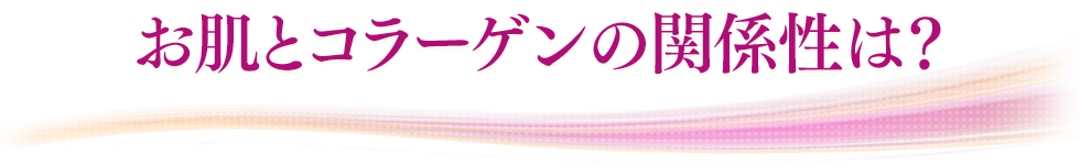 お肌とコラーゲンの関係性は？